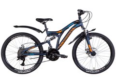 Купити Велосипед 24" Discovery ROCKET AM DD 2022 (темно-синий с оранжевым (м)) з доставкою по Україні