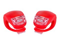 Купити Мигалка 2шт BC-RL8001 белый+красный свет LED силиконовый (красный корпус) з доставкою по Україні