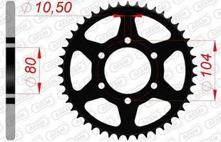 Зірка AFAM 520 Steel Chainwheel - Kawasaki (Black), 43z (16606-43)