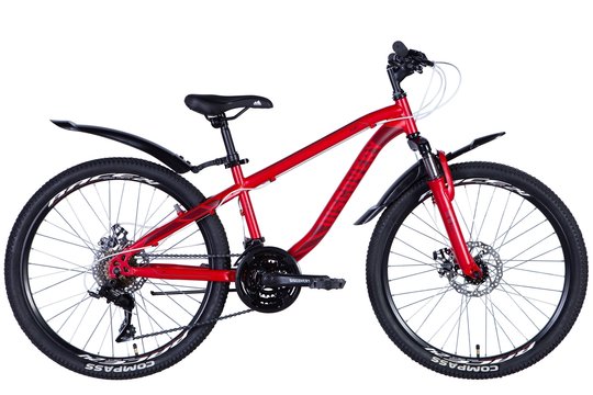 Купити Велосипед 24" Discovery FLINT AM DD 2024 (червоний (м)) з доставкою по Україні