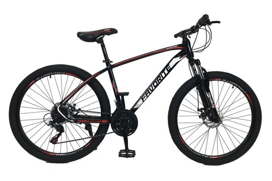 Купити Велосипед Favorite Tracker 27.5 "17" Чорний-Червоний з доставкою по Україні