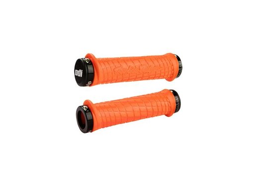 Купити Грипси ODI Troy Lee Designs Signature MTB Lock-On Bonus Pack Orange w/ Black Clamps (помаранчеві з чорними замками) з доставкою по Україні