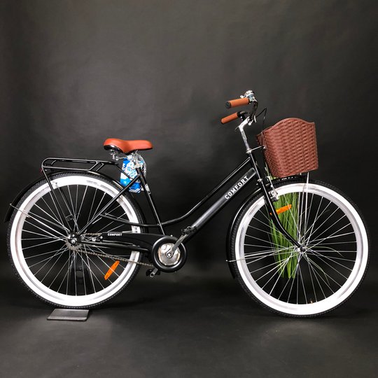 Купити Велосипед міський 28" Dorozhnik Comfort Femele ST 2021, чорний з доставкою по Україні
