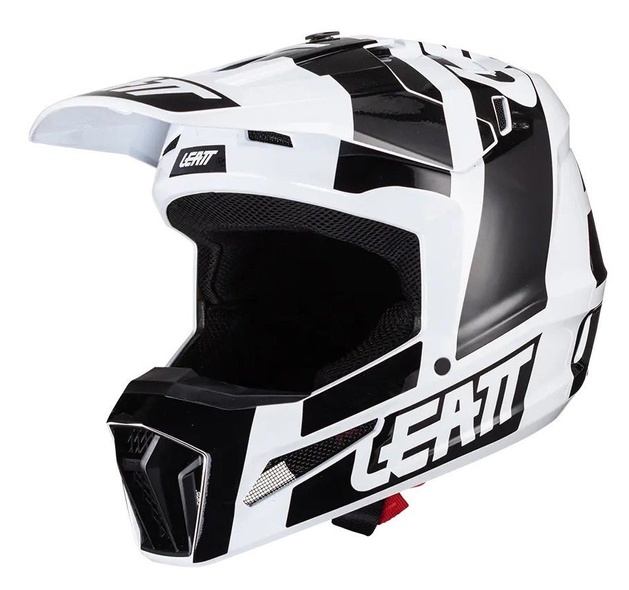 Шолом LEATT Helmet Moto 3.5 + Goggle (White), M, M