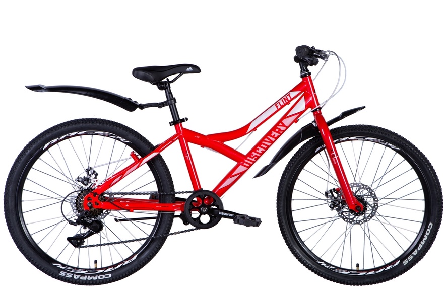 Купить Велосипед ST 24" Discovery FLINT DD 2024 (червоний) с доставкой по Украине