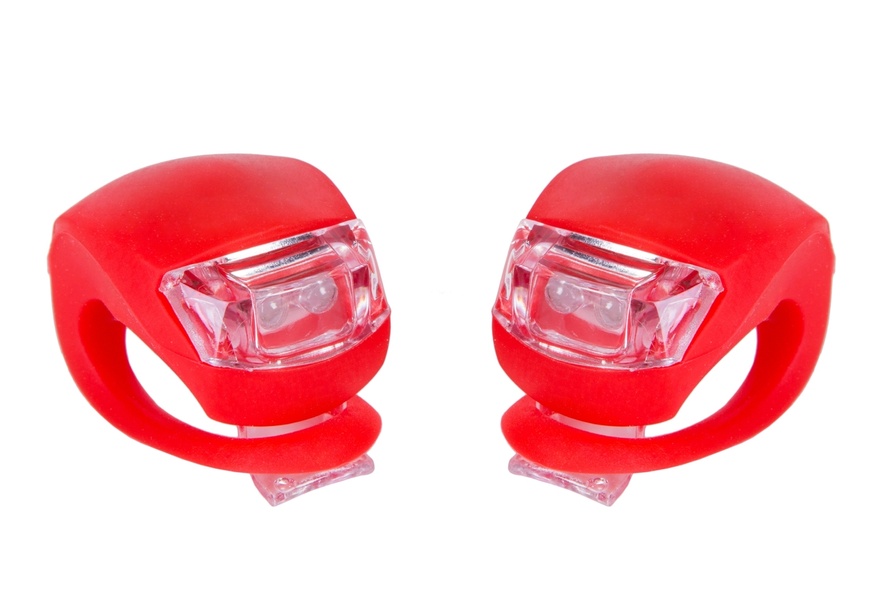 Купити Мигалка 2шт BC-RL8001 білий+червоний світло LED силіконовий (Червоний корпус) з доставкою по Україні
