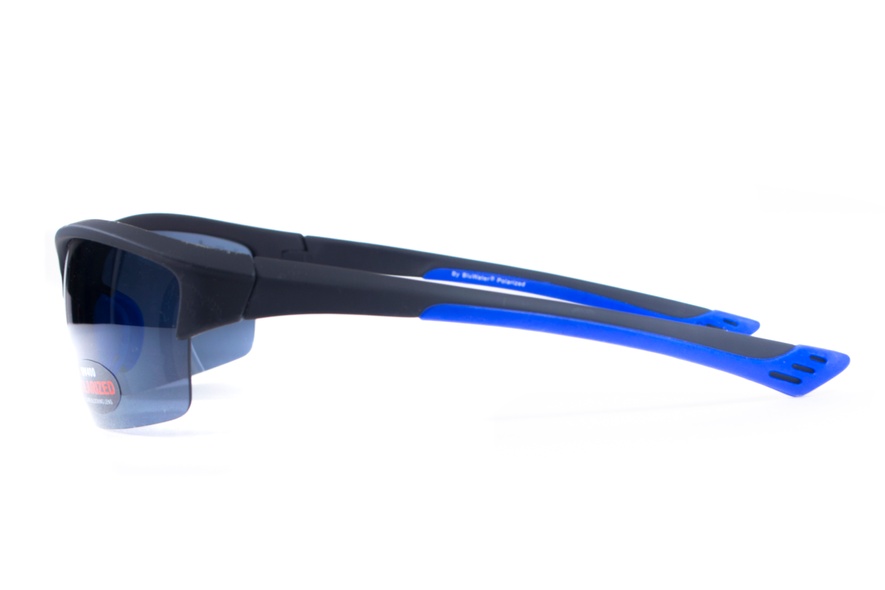 Очки поляризационные BluWater Daytona-1 Polarized (gray) серые в черно-синей оправе