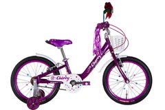 Купити Велосипед дитячий 18" Formula Cherry ST 2022, з крилом та корзиною, фіолетовий з білим з доставкою по Україні