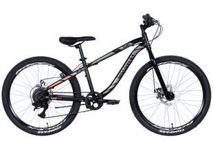 Купити Велосипед 24" Discovery FLINT DD 2022 (чорно-сірий з помаранчевим (м)) 135-150 см з доставкою по Україні