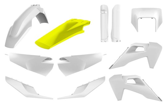 Пластик Polisport ENDURO kit - Husqvarna (20-) (White/Yellow), Husqvarna (91324)