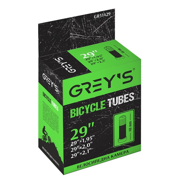 Купить Камера для велосипеда Grey's 29"x1,95/2,1 AV 48мм с доставкой по Украине