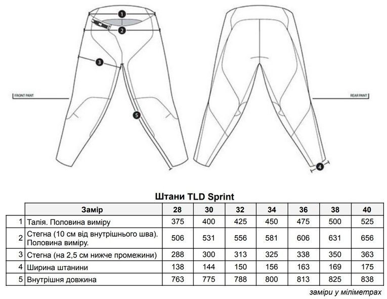 Купить Брюки TLD SPRINT PANT [CHARCOAL] XL (36) с доставкой по Украине