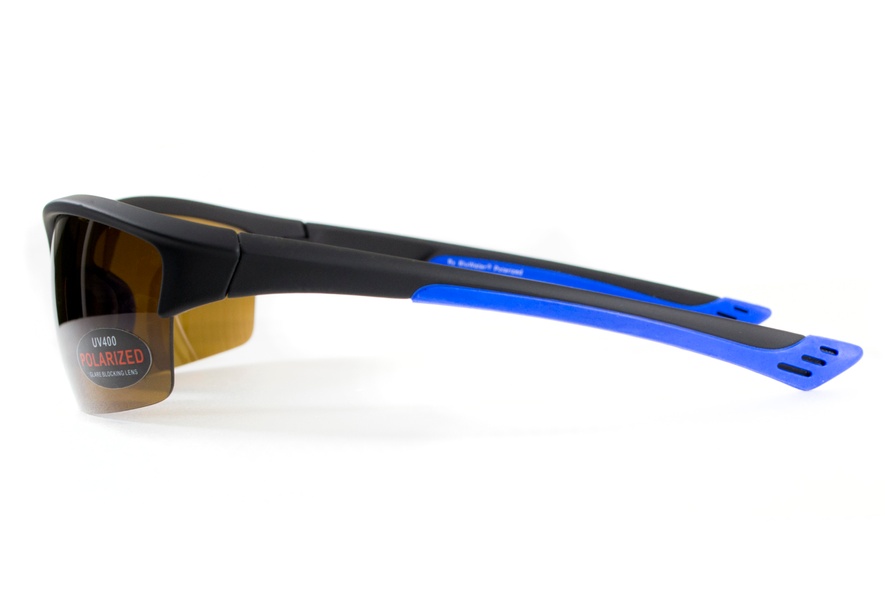 Окуляри поляризаційні BluWater Daytona-1 Polarized (brown) коричневі в чорно-синій