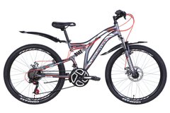 Купити Велосипед 24" Discovery ROCKET DD 2021 (графитово-белый с красным (м)) з доставкою по Україні