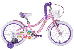 Купити Велосипед дитячий 18" Formula Cream AL з крилом та корзиною 2022, бузковий з доставкою по Україні