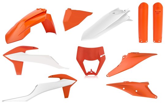 Пластик Polisport ENDURO kit - KTM (20-) (Orange/White), KTM