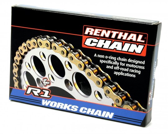 Цепка Renthal R1 Chain - 428 (Gold), 428-120L / No Seal
