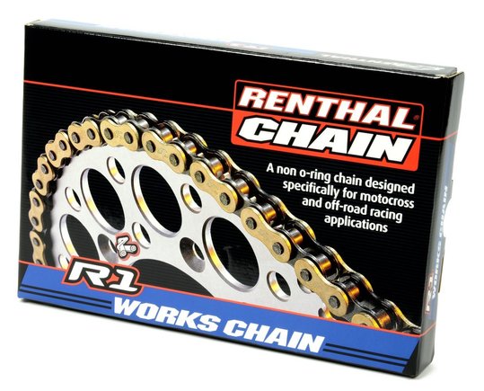 Цегла Renthal R1 Works Chain 428 (Gold), 428-124L / No Seal