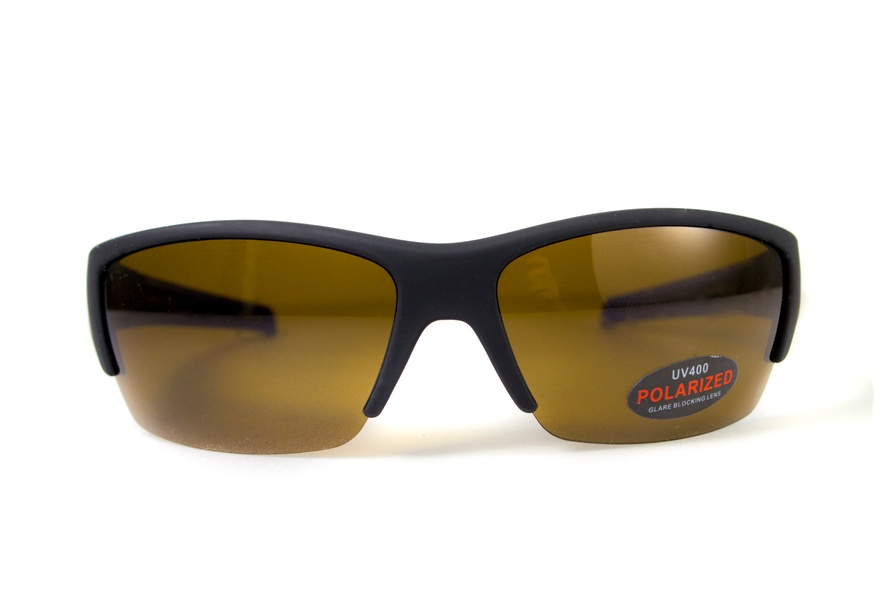 Очки поляризационные BluWater Daytona-2 Polarized (brown) коричневые в черно-синей оправе