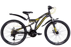 Купити Велосипед 24" Discovery ROCKET AM2 DD 2022 (черно-желтый (м)) з доставкою по Україні