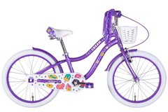Купити Велосипед дитячий 20" Formula Cream AL2022, з крилом та корзиною, фіолетовий з доставкою по Україні