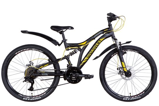 Купити Велосипед 24" Discovery ROCKET AM2 DD 2022 чорно-жовтий м з доставкою по Україні