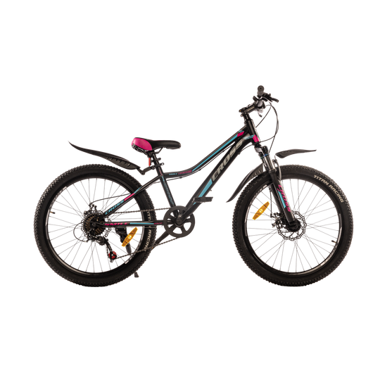 Купить Велосипед Cross SMILE 24" 12" Чорний-Рожевий с доставкой по Украине