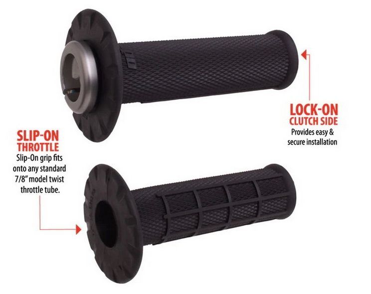 Мото Гріпси ODI MX V2 MX Lock-On Half-Waffle Black