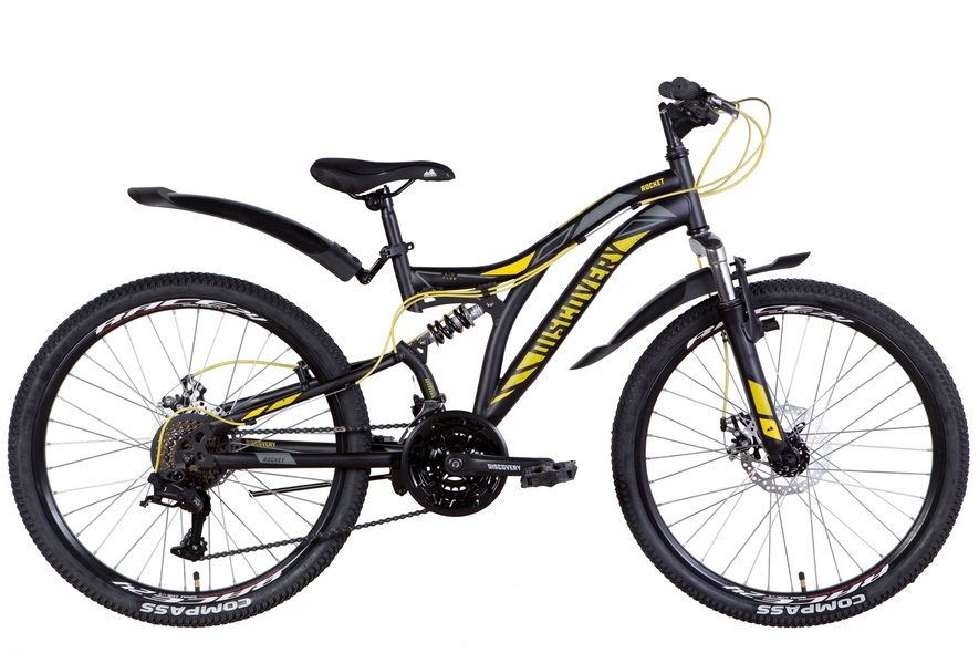 Купить Велосипед 24" Discovery ROCKET AM2 DD 2022 черно-желтый м с доставкой по Украине
