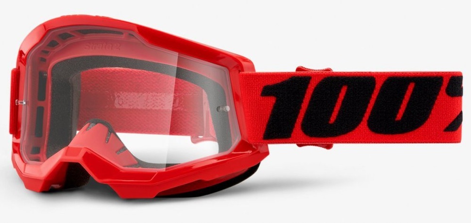 Окуляри 100% STRATA 2 Goggle Red - Clear Lens, Clear Lens, Clear Lens