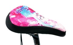 Купити Накладка на детское седло FROZEN с гелевым наполнителем 200*150mm (черно-розовый) з доставкою по Україні