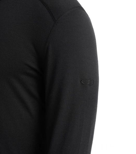 Термофутболка з довгим рукавом ICEBREAKER 200 Oasis LS Half Zip MEN BLACK L