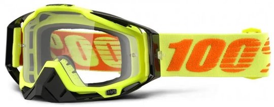 Окуляри 100% RACECRAFT Goggle Attack Yellow - Clear Lens, Clear Lens