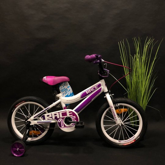 Купити Велосипед дитячий 16" Formula Race ST 2021, біло-фіолетовий з доставкою по Україні