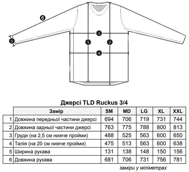 Купити Джерсі TLD RUCKUS 3/4 JERSEY Camber [LT GRAY] XL з доставкою по Україні