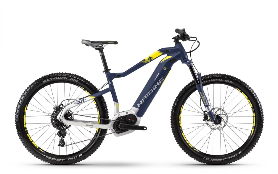 Купить Электровелосипед Haibike SDURO HardSeven 7.0 500Wh 27,5", рама L, синий-бело-желтый, 2018 с доставкой по Украине