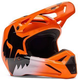 Шолом FOX YTH V1 Helmet - SHIELD (Flo Orange), YS