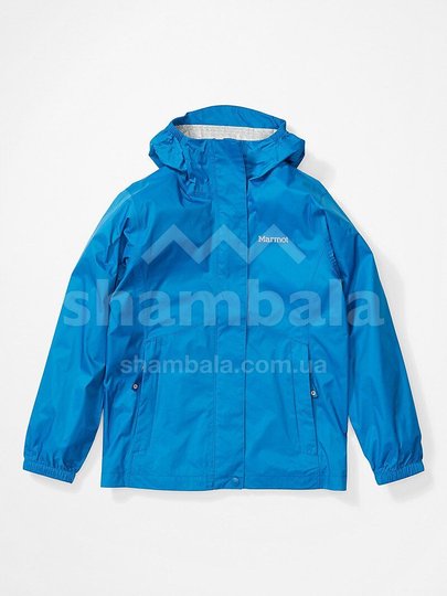 Girl's PreCip Eco Jacket куртка для девочек (Classic Blue, S), S, Дітям, NanoPro™ Eco 100% Recycled Nylon Ripstop 2.4 oz/yd