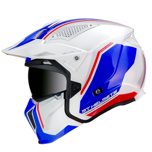 Шолом MT Streetfighter SV Twin White/Blue/Red S