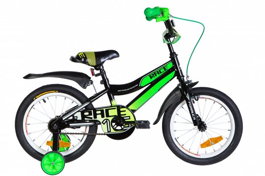 Купить Велосипед детский 16" Formula Race ST 2021, черно-зеленый с доставкой по Украине