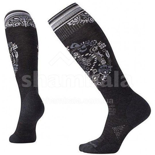 Купити Wm's PhD Ski Light Elite Pattern шкарпетки жіночі (Charcoal, M) з доставкою по Україні