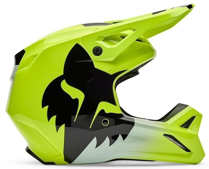 Шолом FOX V1 Helmet - SHIELD (Flo Yellow), XS