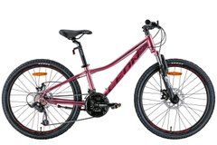 Купити Велосипед 24" Leon JUNIOR AM DD 2022 (розовый с черным (м)) з доставкою по Україні
