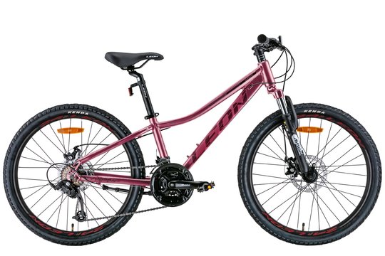 Купити Велосипед 24" Leon JUNIOR AM DD 2022 рожевий з чорним м з доставкою по Україні