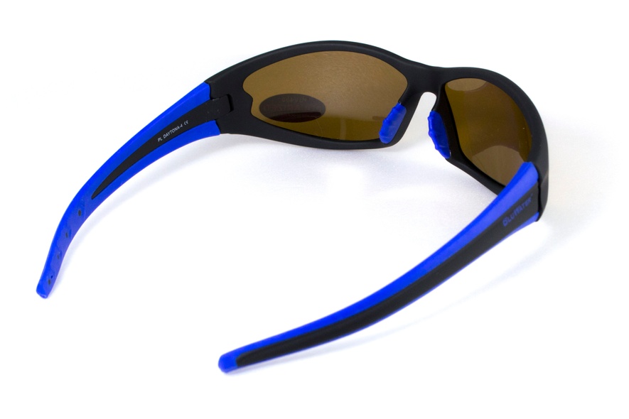Очки поляризационные BluWater Daytona-4 Polarized (brown) коричневые в черно-синей оправе