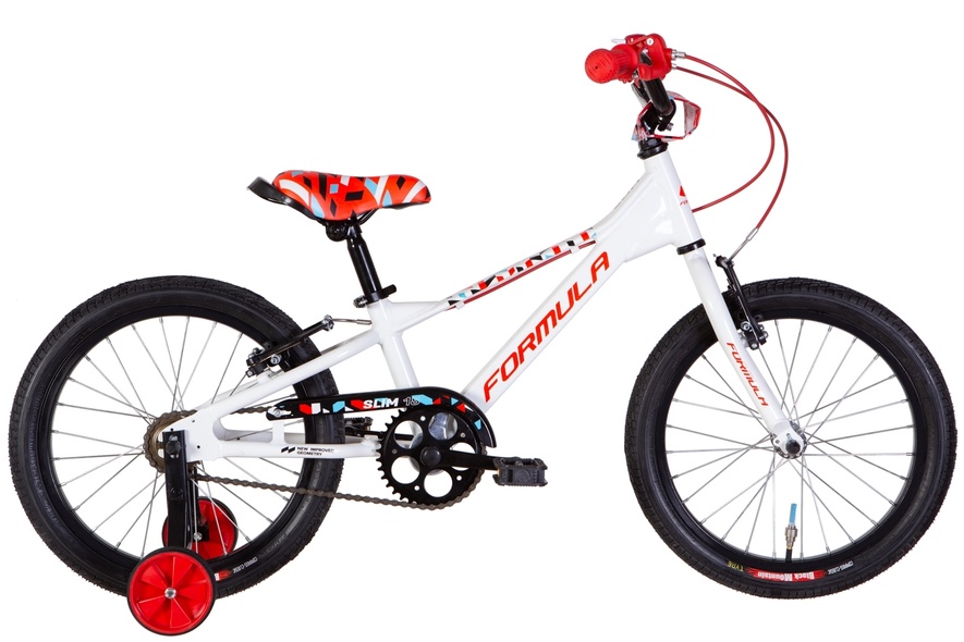 Купити Велосипед дитячий 18" Formula Slim AL 2022, білий з червоним з доставкою по Україні