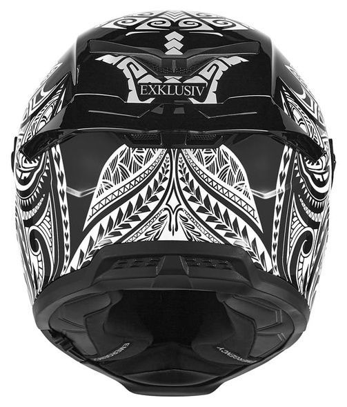 Мотошлем NOX Goliath Maori черный/белый, XL