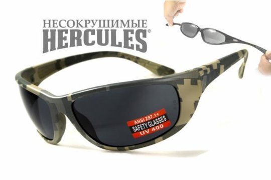 Очки защитные открытые Global Vision Hercules-6 Digital Camo (gray) серые