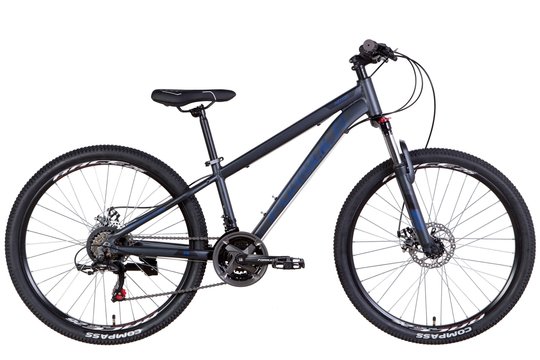 Купити Велосипед підлітковий 26" Formula MOTION AM DD AL рама-13" темно-сірий з синім (м) 2022 з доставкою по Україні