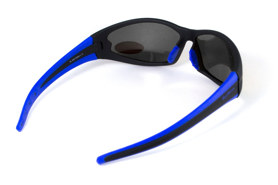 Очки поляризационные BluWater Daytona-4 Polarized (gray) серые в черно-синей оправе